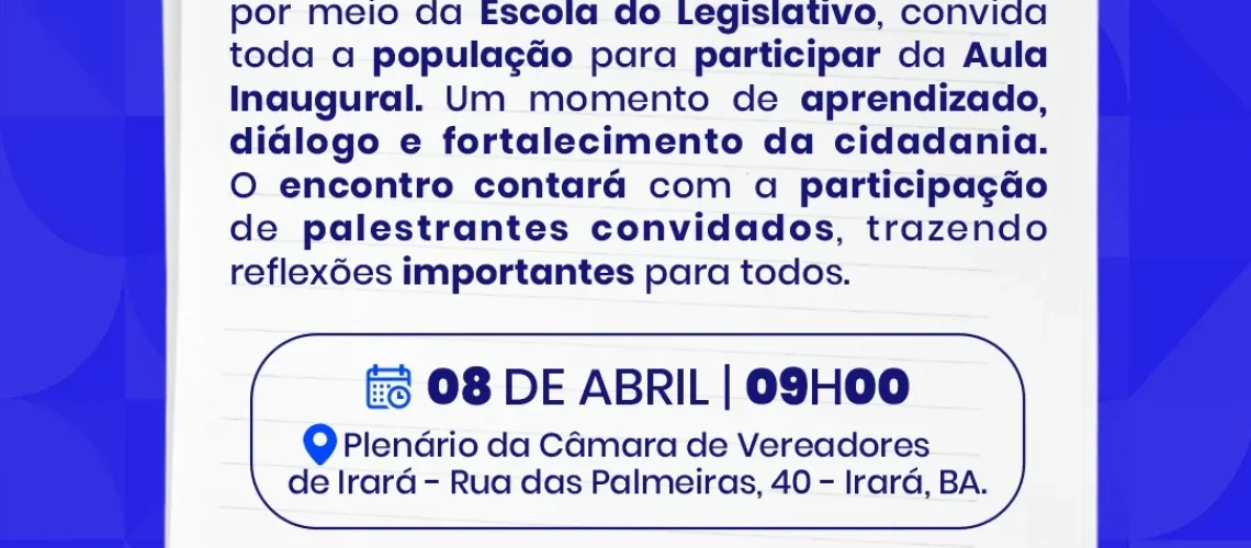 convite aula inaugural